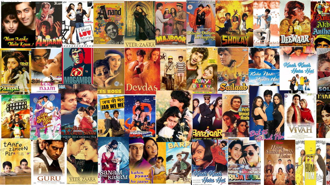 Ultimate Bollywood Wall Collage Pack |Filmy Wall Kit – Bollywood Edition | Retro to Now