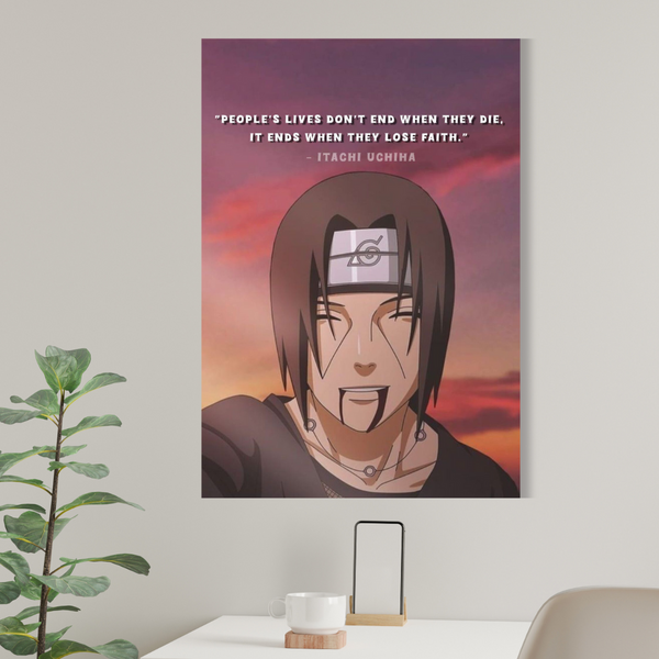 Itachi Quotes Itachi English Dub Itachi Uchiha Wall Poster Naruto