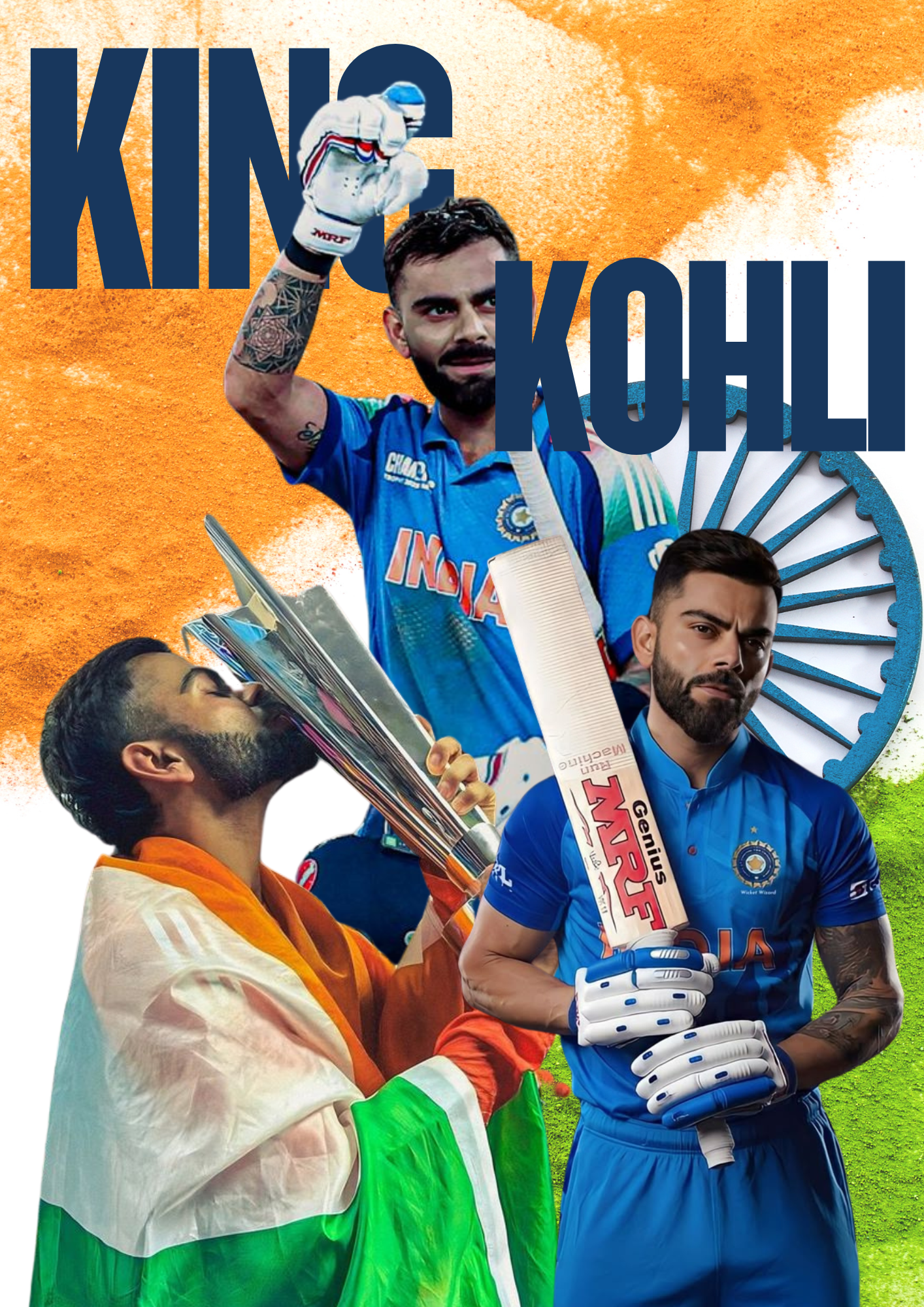 King Kohli Exclusive Cricket Collection IPL| Motivational Wall Posters