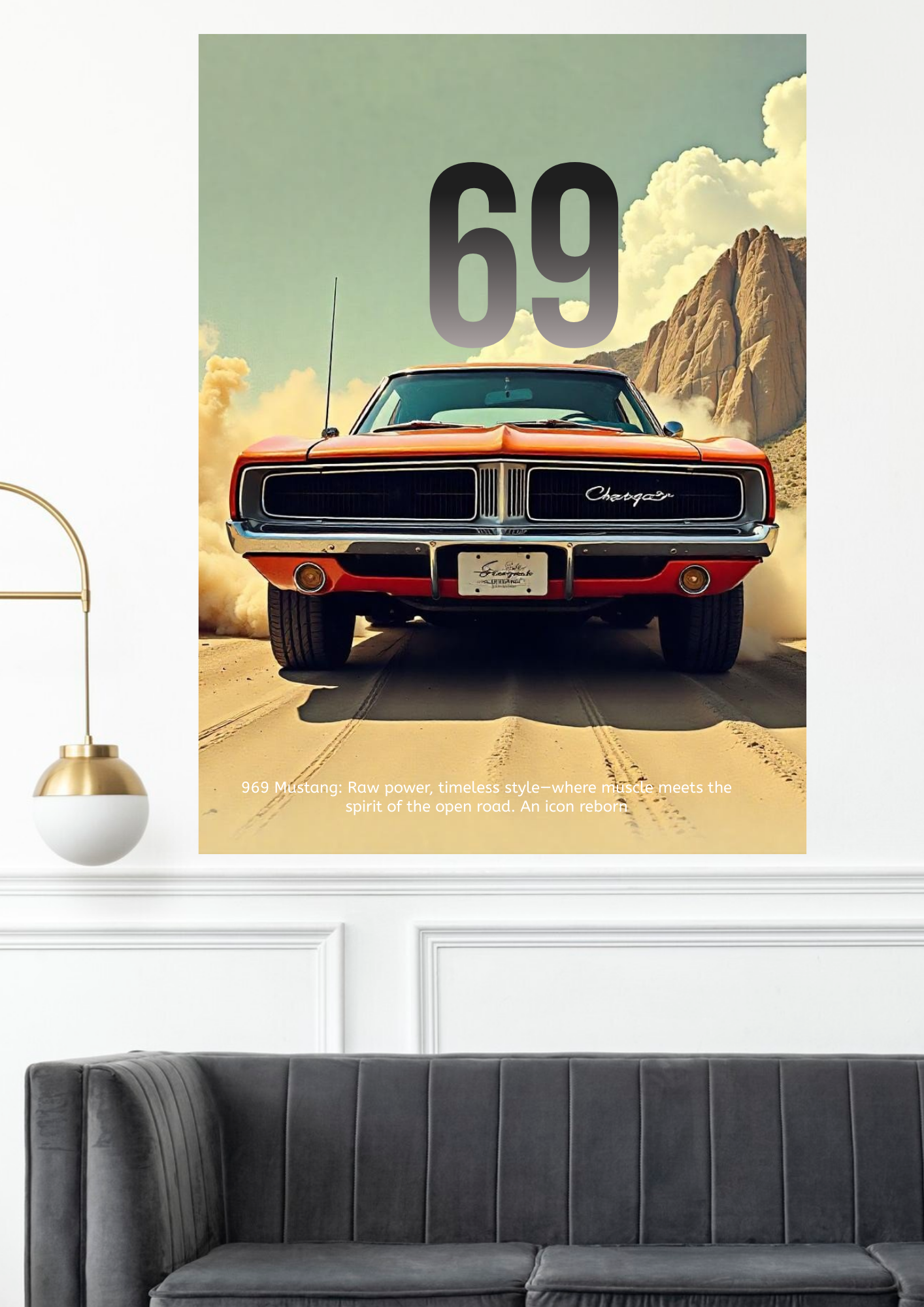 DODGE charger 1969 Vintage Collection | Cars Wall Poster