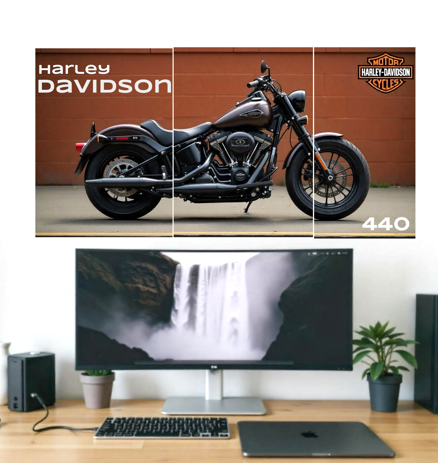 Harley DavidSon Bike Lovers Wall poster | Pack of 3 | wall poster