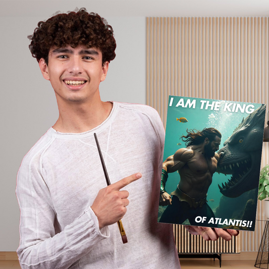 Aquaman x The king of Attlantis | Motivational Wall Art | DC collection | High-Quality, Wall-Friendly Poster | No Drill No Glue