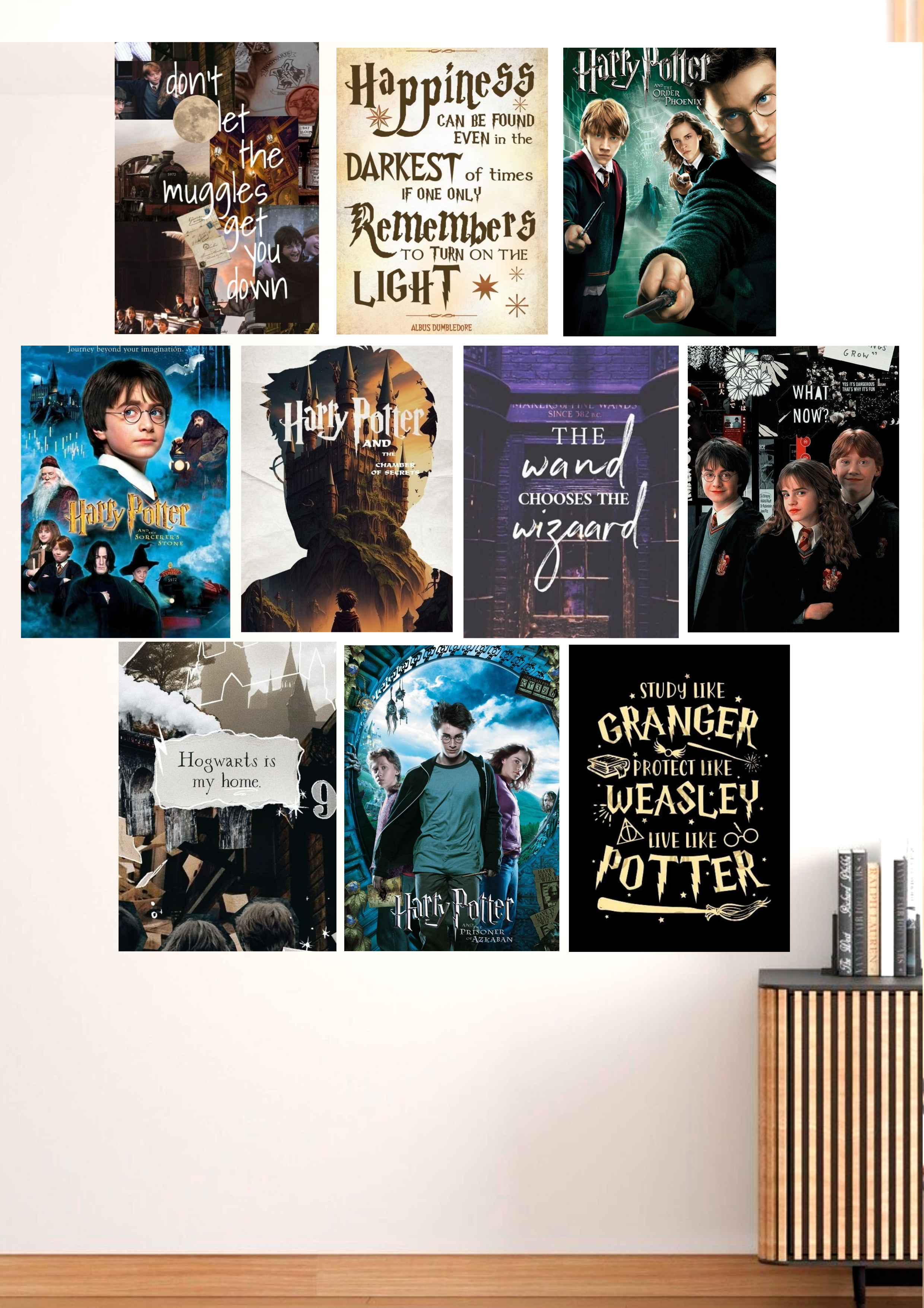 Harry Potter Wall Posters (Pack of 10) | Iconic Scenes, Spells & Characters Collection – Hogwarts Magic Decor for Fans
