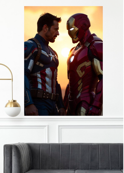 Captain America vs Iron Man | Marvel Poster