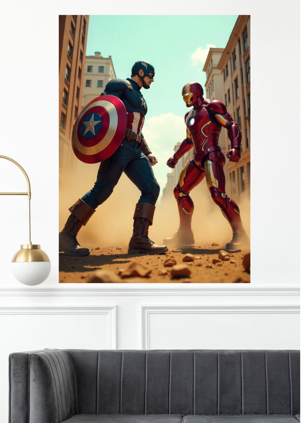 Captain America vs Iron Man | Marvel Poster | Wall poster