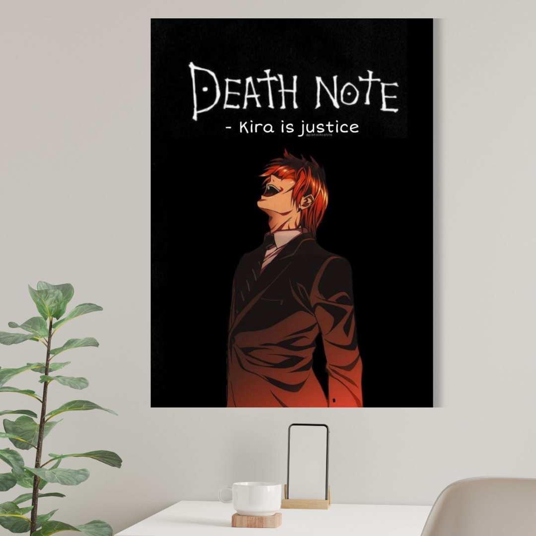 Death Note - Kira's Laugh wall poster Iconic scene | Death Note anime wall poster set