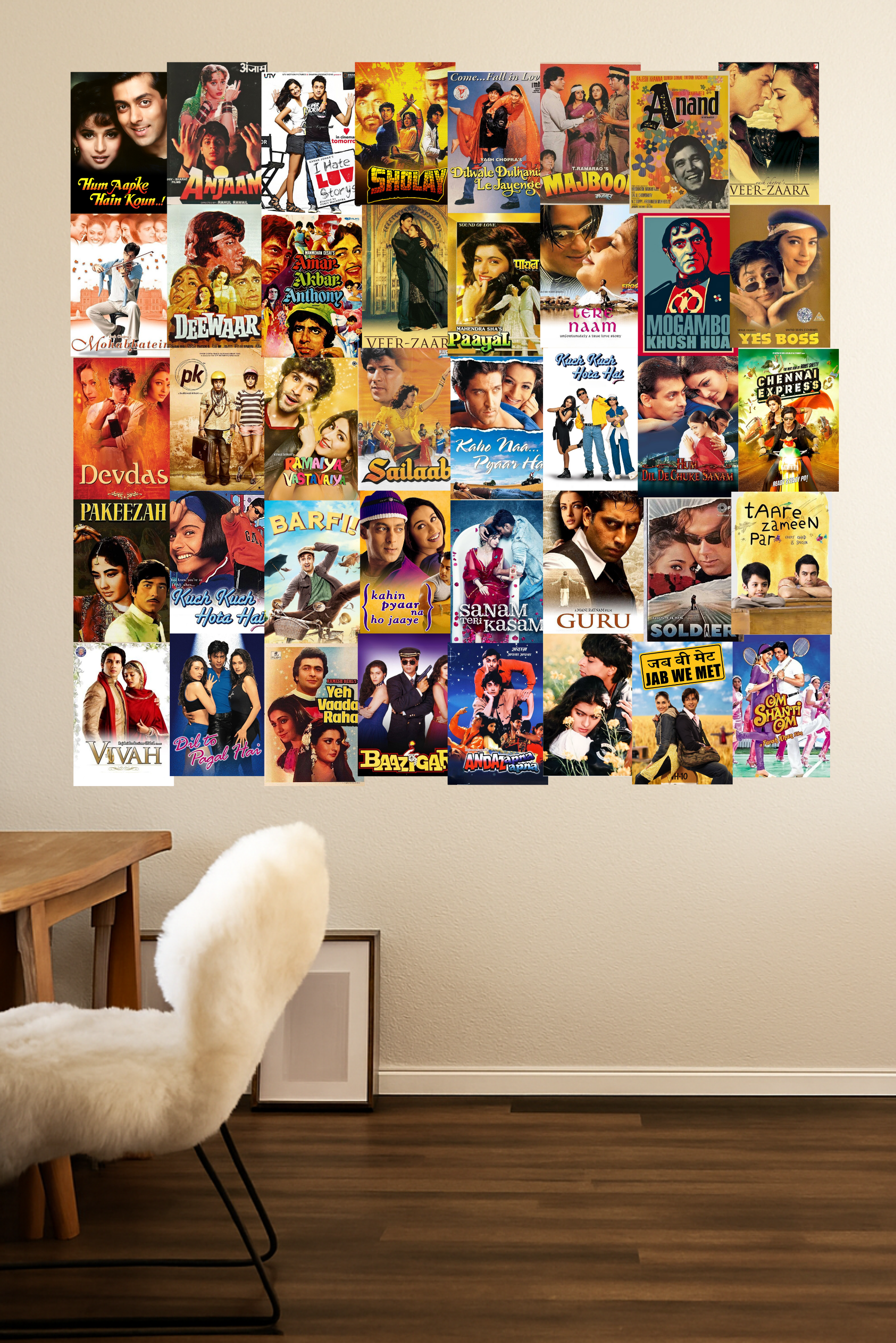Bollywood Blockbuster Saga – Iconic Movie Posters Collection | 40-Poster Set